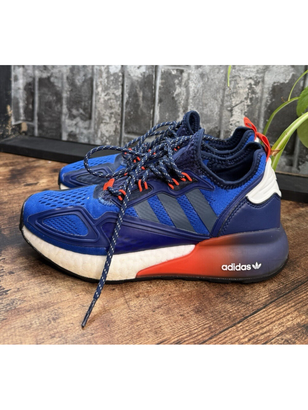 adidas ZX 2K Boost Blue Tech Indigo Lace-Up Sneaker FX8836